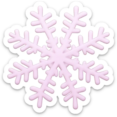 pastel pink snowflake  sticker