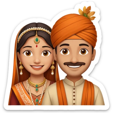 2 indian couple sticker