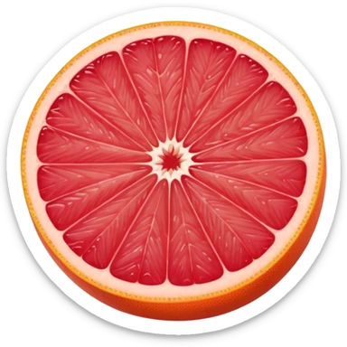 grapefuit with a slice sticker