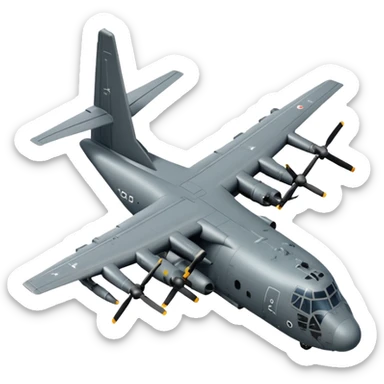 create a realistic AC-130 gunship sticker