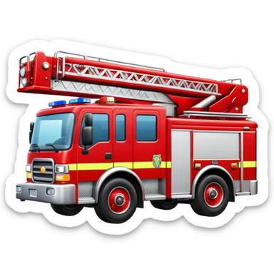 red fire truck sticker