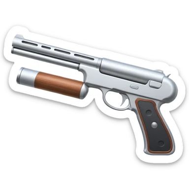 white SPAS12 shotgun sticker