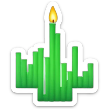 green chart candlesticks sticker
