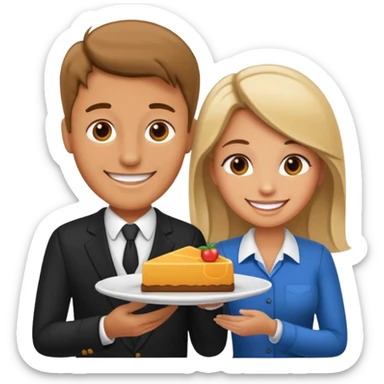 a man tipping a server woman sticker