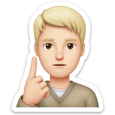 straight face with middle finger  sticker