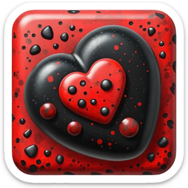  Tumbled glossy shiny black and red Bloodstone sticker