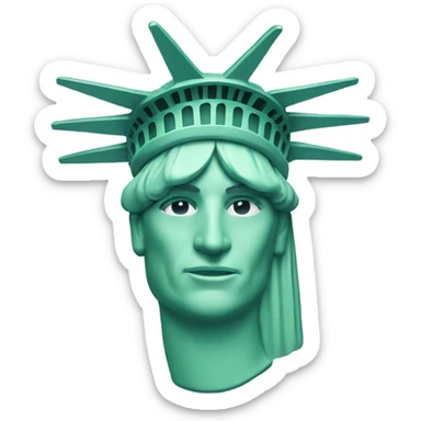 statue of liberty head sticker