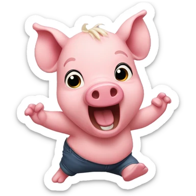 Cerdito bailando sticker