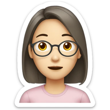 adhd korean woman sticker