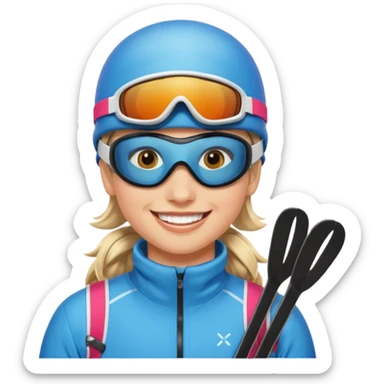 Xc skier sticker