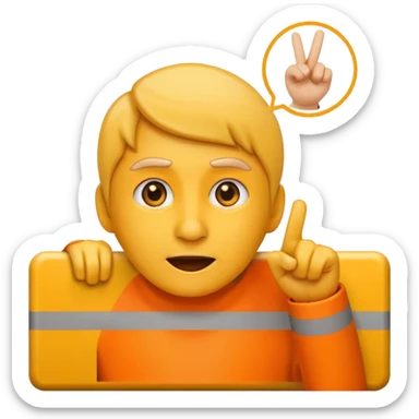 Generate me emoji sticker omg combination of these two 🚧👃🏻 sticker