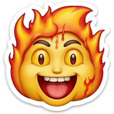 emoji face with burning eyes and vomiting sticker