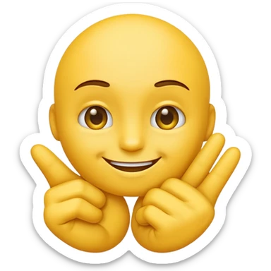 Emoji smirking and pinching fingers  sticker
