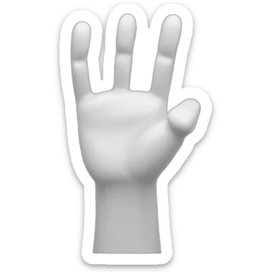 White paw high five sticker
