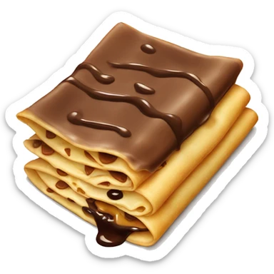 Crepes with chocolate sticker