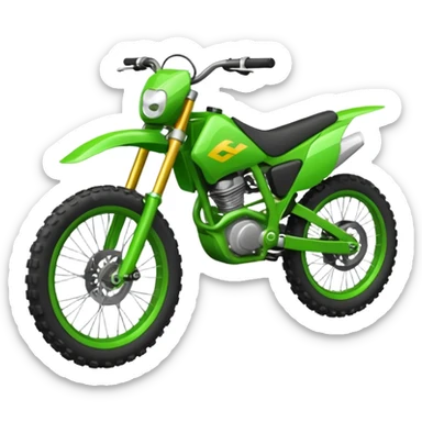 green enduro bike sticker