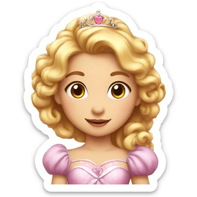 little cute princess in love sticker