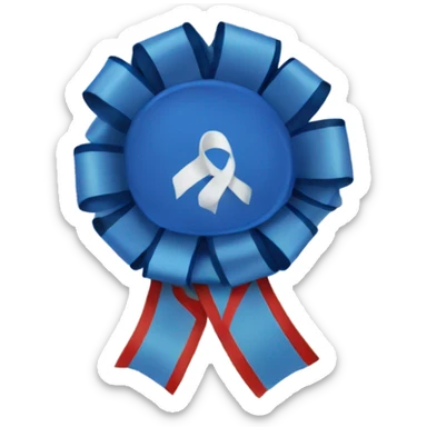 Blue ribbon sticker