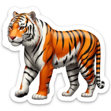 white tiger going sticker
