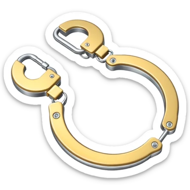 Metal handcuffs sticker