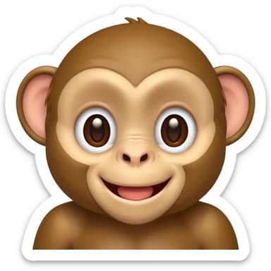 cute monkey smiling sticker