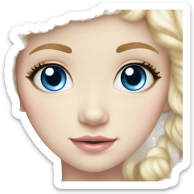 sweet lolita blond hair blue eyes white skin sticker