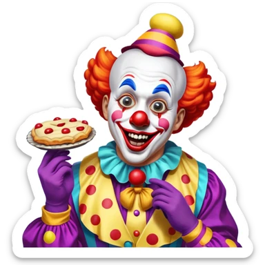 Icon for Comedy Movie: A vintage movie poster-style design with a humorous scene. Include a clown, slapstick elements, and exaggerated facial expressions. Bright colors, funny props like pies or banana peels, and a lighthearted atmosphere. Retro cinematic feel. Transparent background. sticker