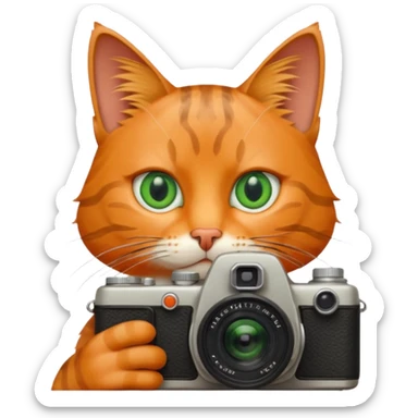 photographer cat sticker
