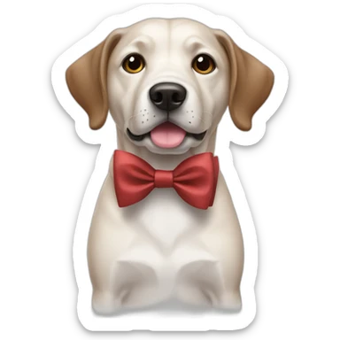 Dog with bow tie sticker