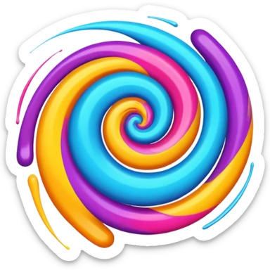 vibrant abstract swirl representing a dream sticker