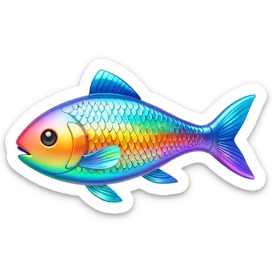 small fish fake bait fishing sticker