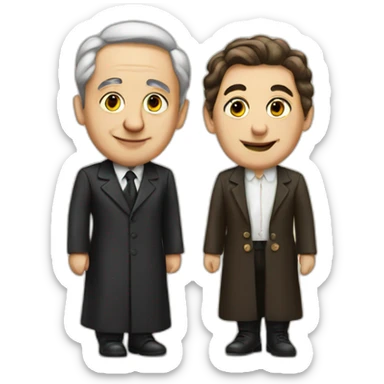 German leader and jewish person sticker