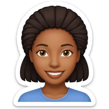 black women smile sticker