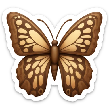 Brown butterfly  sticker