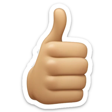 the thumbs up emoji but the thumb is bent forwards sticker