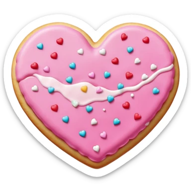 an aesthetic pink  christmas cookie sticker
