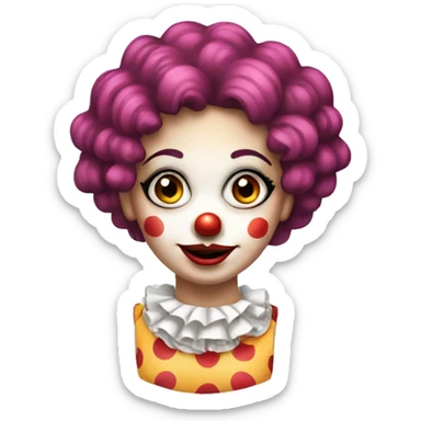 Pretty clown girl  sticker