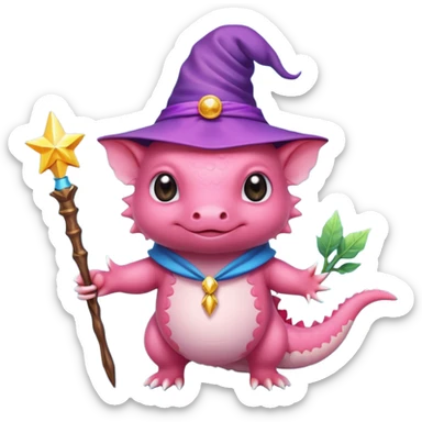 Axolotl Wizard sticker