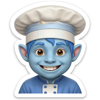 troll the blue chef sticker