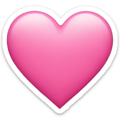pink heart same shape as the existing emoji from apple sticker