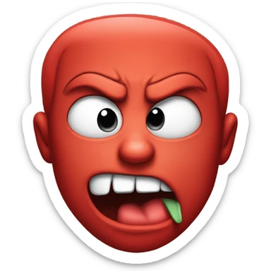 angry emoji sticking tongue sticker