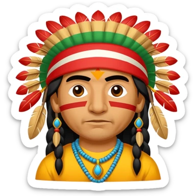 An small respectfull apache indian flagapache indian emoji respectful sticker