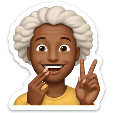 Black guy blowing kiss  sticker