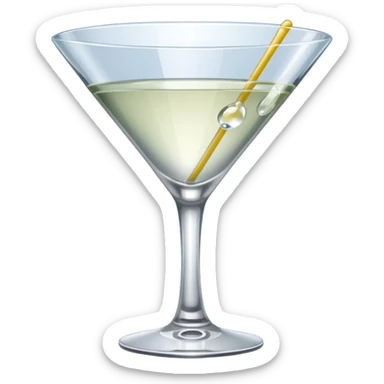 empty martini glass sticker