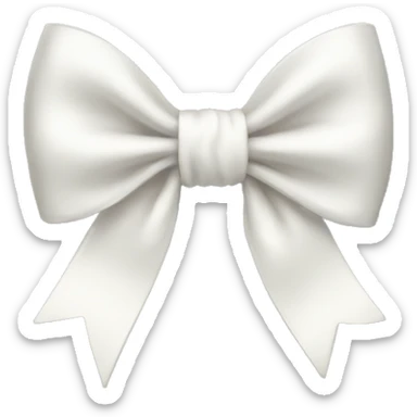 White bow sticker