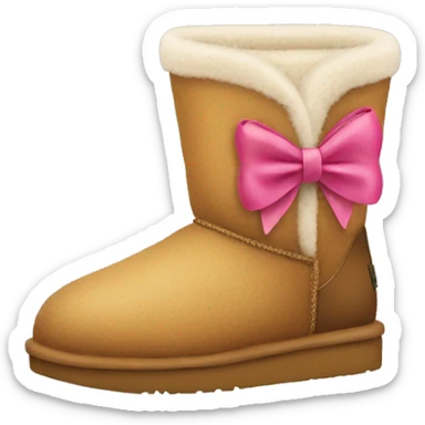 Uggs with a bow sticker