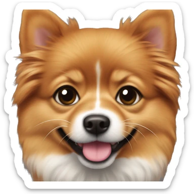 Ginger pomchi fluffy underbite sticker