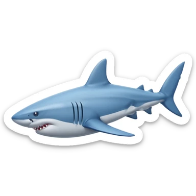 Make a shark with blue Nike shoes  sticker