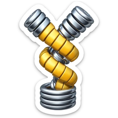 Create a "Power Twister", also known as a "Spring bar" sticker