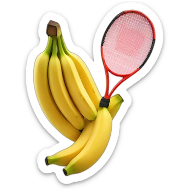Banana won a tennis tournament sticker